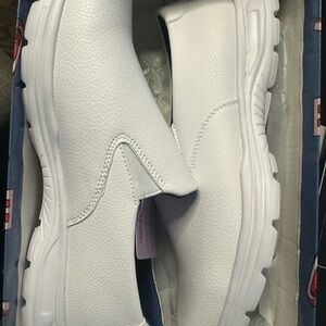 Hawkwell White Slip-On Work/Medical shoes